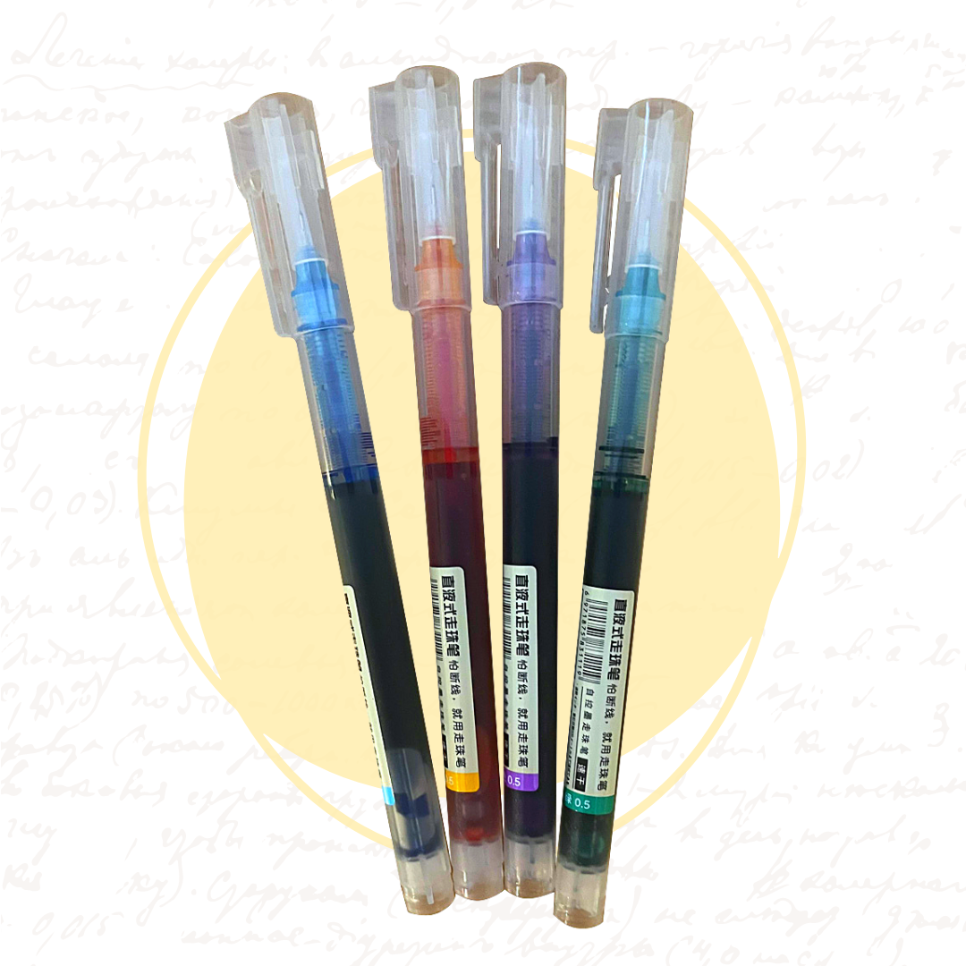 7pcs 7 Color 0.38mm Fine Point Gel Pen Color Ink Rollerball Pen